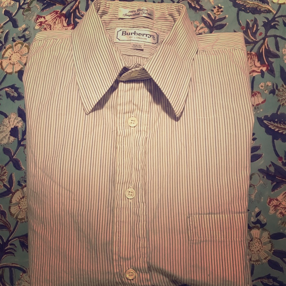 Vintage Burberry Men’s Dress Shirt